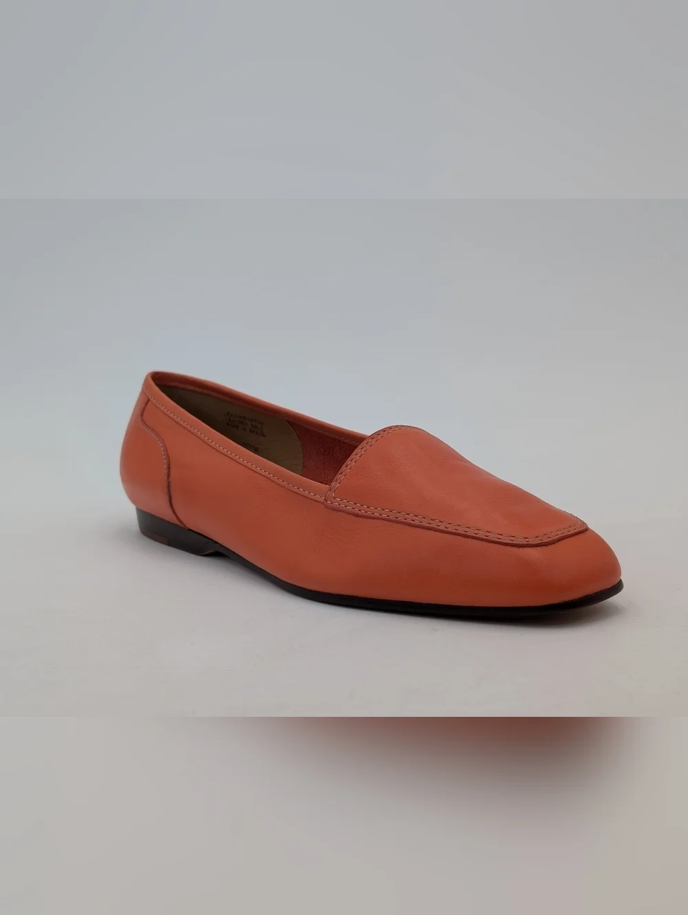 Enzo Angiolini Liberty Size 7.5N Genuine Leather Gorgeous Coral Slip-On Loafers
